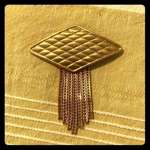 Vintage Gold Diamond Pin  - Picture 1 of 4